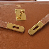 HERMES Hermes Hermes Kelly 32 Inner sewing gold gold metal fittings ○ T -engraved (around 1990) Ladies Kushbell Handbag B Rank used Ginzo