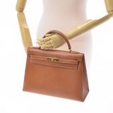 HERMES Hermes Hermes Kelly 32 Inner sewing gold gold metal fittings ○ T -engraved (around 1990) Ladies Kushbell Handbag B Rank used Ginzo