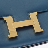 HERMES Hermes Constance Mini Blue Mald Gold Bracket □ Q engraved (around 2013) Ladies Voice Shoulder Bag A Rank Used Ginzo