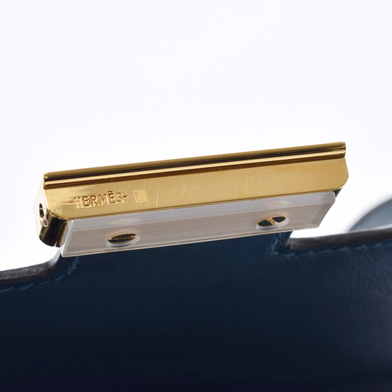 HERMES エルメス コンスタンス ミニ ブルードマルド ゴールド金具 □Q刻印(2013年頃) レディース ヴォースイフト ショルダーバッグ Aランク 中古 銀蔵