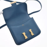 HERMES Hermes Constance Mini Blue Mald Gold Bracket □ Q engraved (around 2013) Ladies Voice Shoulder Bag A Rank Used Ginzo