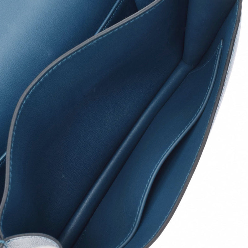 HERMES エルメス コンスタンス ミニ ブルードマルド ゴールド金具 □Q刻印(2013年頃) レディース ヴォースイフト ショルダーバッグ Aランク 中古 銀蔵