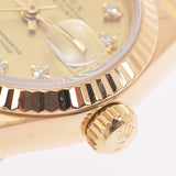 ROLEX Rolex Datejust 10P diamond 69178G Ladies YG Watch Automatic Champagne Dial A Rank Used Ginzo