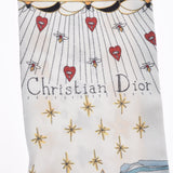 Christian Dior Christian Dior Mizza LETOILE (Star) Pattern Ivory Ladies Silk 100% Scarf A Rank used Ginzo