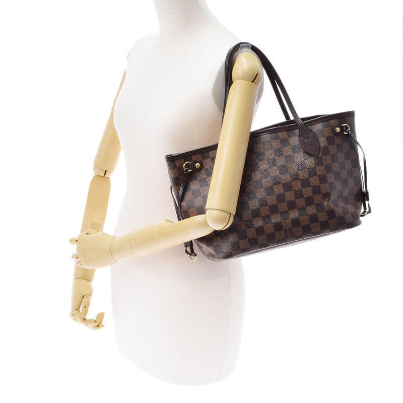 LOUIS VUITTON ルイヴィトン ダミエ ネヴァーフル PM ポーチ付 ブラウン N41359 レディース ダミエキャンバス ハンドバッグ Aランク 中古 銀蔵