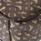 BURBERRY Burberry Monogram Stripe Brown Unisex PVC/Calf Shoulder Bag AB Rank Used Ginzo