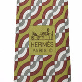 HERMES Hermes Khaki/Brown Men's Silk 100 % Tie Unused Ginzo