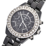 CHANEL Chanel J12 Chronovzerlage Diamond Black H1178 Men's Black Ceramic Watch Automatic Black Dial A Rank Used Ginzo