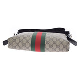 GUCCI グッチ GGスプリーム メッセンジャーバッグ  ベージュ/黒 シルバー金具 387111 ユニセックス  PVC ショルダーバッグ Bランク 中古 銀蔵