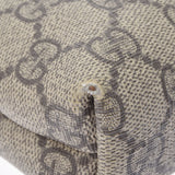 GUCCI グッチ GGスプリーム メッセンジャーバッグ  ベージュ/黒 シルバー金具 387111 ユニセックス  PVC ショルダーバッグ Bランク 中古 銀蔵