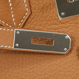 HERMES エルメス バーキン30 ゴールド シルバー金具 □O刻印(2011年頃) レディース トリヨンクレマンス ハンドバッグ Aランク 中古 銀蔵