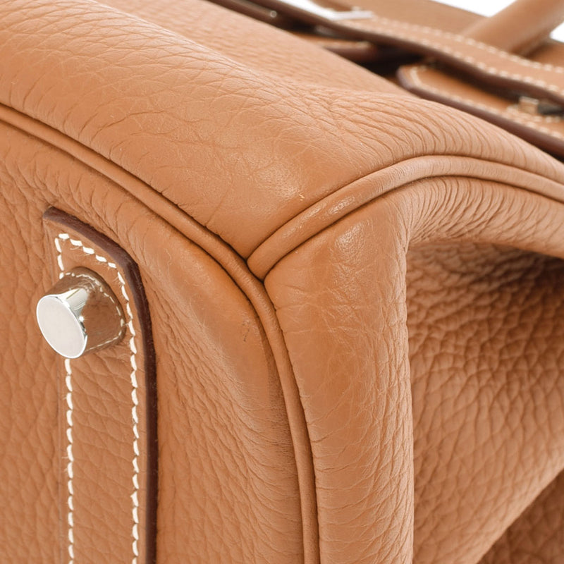 HERMES エルメス バーキン30 ゴールド シルバー金具 □O刻印(2011年頃) レディース トリヨンクレマンス ハンドバッグ Aランク 中古 銀蔵