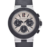 BVLGARI Bulgari Aluminum Chrono New BB40ATCH Men's Ti/Rubber Watch Automatic Silver/Black Dial A Rank Used Ginzo