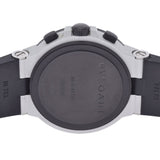 BVLGARI Bulgari Aluminum Chrono New BB40ATCH Men's Ti/Rubber Watch Automatic Silver/Black Dial A Rank Used Ginzo