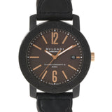 BVLGARI Bulgari Bulgari Bulgari Carbon Gold BB40CL Ladies Carbon/Leather Watch Automatic Brown Dial AB Rank Used Ginzo