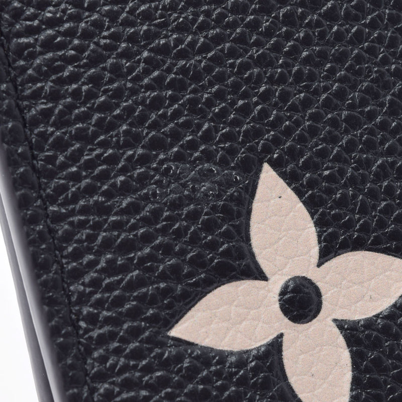 路易威顿路易·维顿（Louis Vuitton）路易·威登（Louis Vuitton）会标娱乐portofoyille victorine noir/米色M80968男女通用皮革乳白色钱包