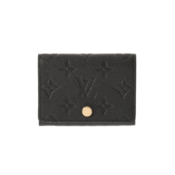 路易威顿路易·维顿（Louis Vuitton）路易·威登（Louis Vuitton）会标助剂Anverop cartouvisit卡盒黑色M58456通用的皮革商务卡持有人二手Ginzo