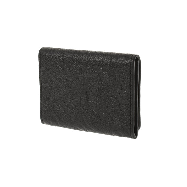 路易威顿路易·维顿（Louis Vuitton）路易·威登（Louis Vuitton）会标助剂Anverop cartouvisit卡盒黑色M58456通用的皮革商务卡持有人二手Ginzo