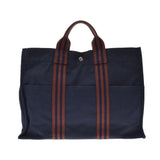 HERMES Hermes Fooltu MM Navy/Tea Unisex Canvas Tote Bag B Rank used Ginzo