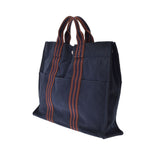 HERMES Hermes Fooltu MM Navy/Tea Unisex Canvas Tote Bag B Rank used Ginzo