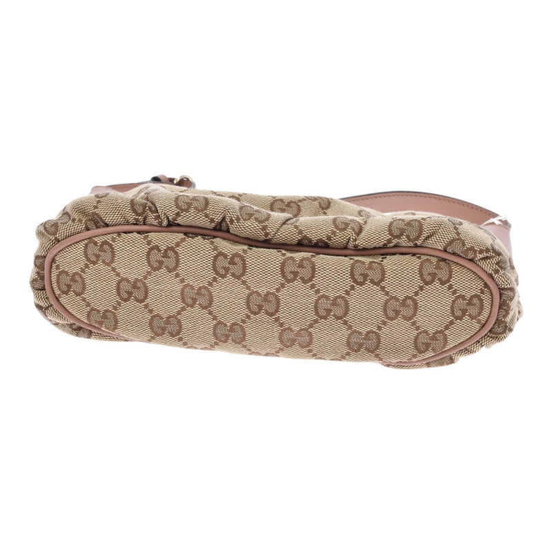 GUCCI Gucci GG Pattern Beige / Pink 224093 Ladies GG Canvas Accessory Pouch AB Rank Used Ginzo