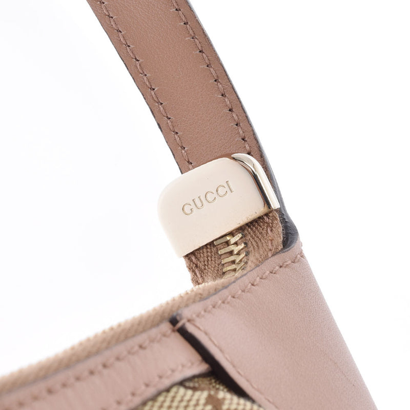 Gucci Gucci GG图案米色 /粉红色224093女士GG帆布配件袋AB级二手Ginzo