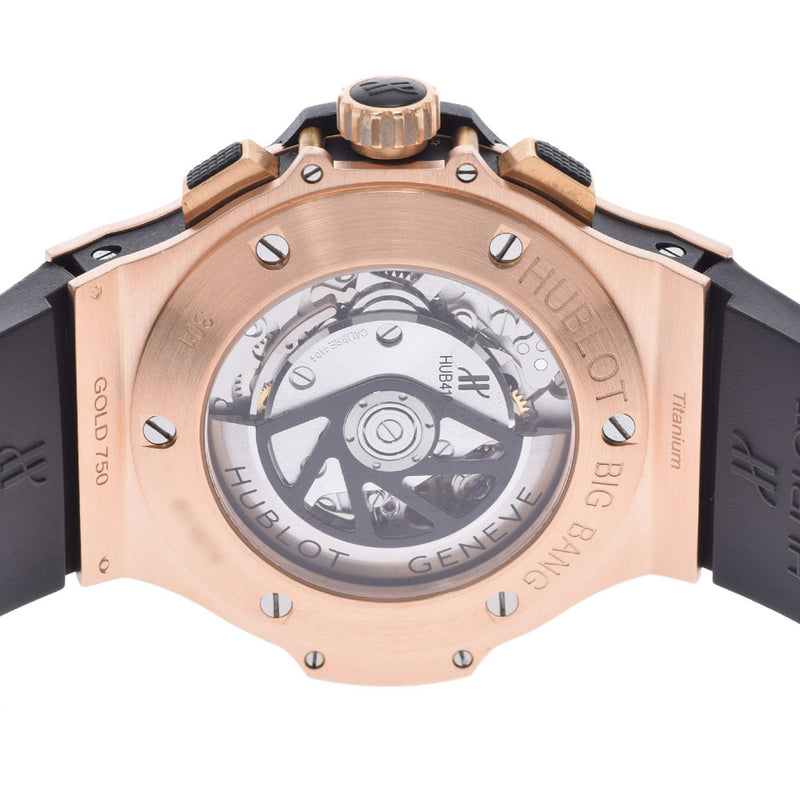 HUBLOT Ublo Big Bang Evolution 301.pm.1780.RX Men's PG/Rubber Watch Automatic Black Dial A Rank used Ginzo