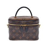 LOUIS VUITTON ルイヴィトン モノグラム リバース ヴァニティ NV PM 2WAY キャメル系/黒 M45165 レディース モノグラムキャンバス ハンドバッグ Aランク 中古 銀蔵