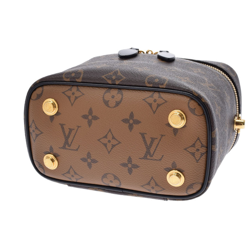 LOUIS VUITTON ルイヴィトン モノグラム リバース ヴァニティ NV PM 2WAY キャメル系/黒 M45165 レディース モノグラムキャンバス ハンドバッグ Aランク 中古 銀蔵