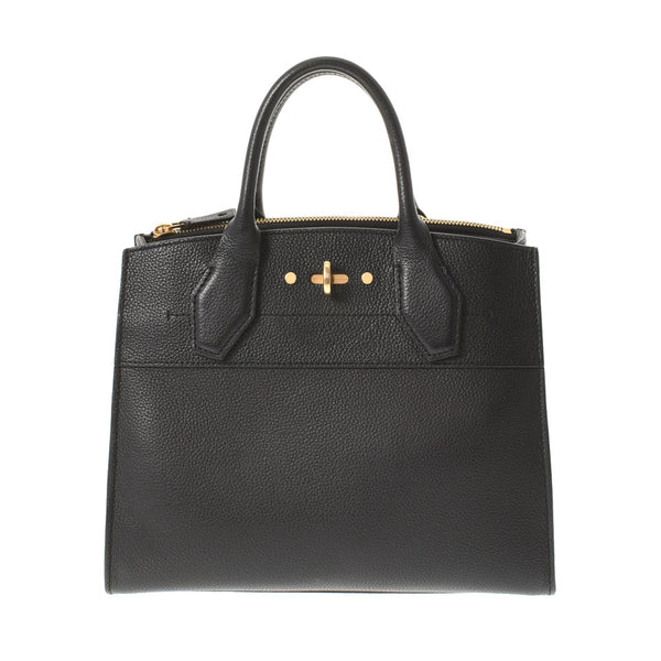 LOUIS VUITTON Louis Vuitton City Stemer PM Noir Gold Bracket M51028 Ladies Leather 2WAY Bag A Rank used Ginzo