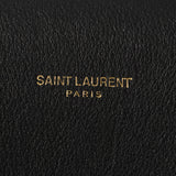 圣劳伦特圣劳伦特·萨克·道奇（Saint Laurent ack Dodge）婴儿2way黑色金色括号女士皮革手提包用ginzo