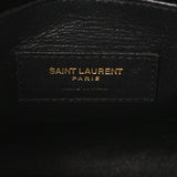 圣劳伦特圣劳伦特·萨克·道奇（Saint Laurent ack Dodge）婴儿2way黑色金色括号女士皮革手提包用ginzo