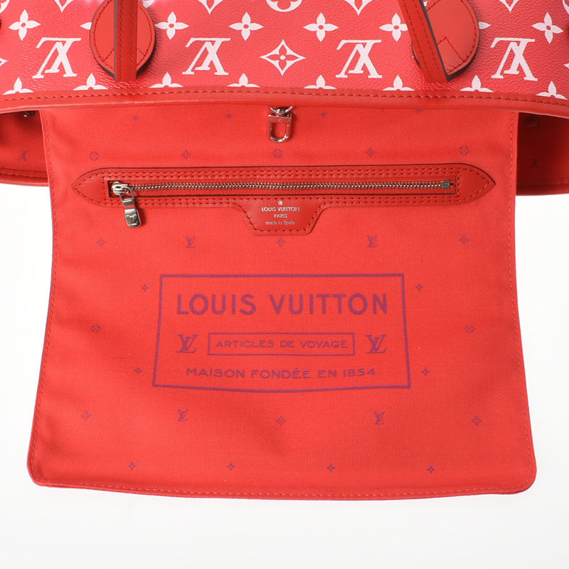 LOUIS VUITTON Louis Vuitton Monogram Lv Escult Never Full MM Tai Dai/Rouge M45127 Ladies Monogram Canvas Tote Bag A Rank Used Ginzo