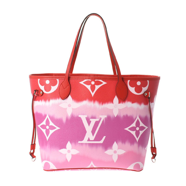 LOUIS VUITTON ルイヴィトン モノグラム LVエスカル ネヴァーフル MM タイダイ/ルージュ M45127 レディース モノグラムキャンバス トートバッグ Aランク 中古 銀蔵