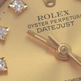 ROLEX ロレックス デイトジャスト 10Pダイヤ 69173G レディース YG/SS 腕時計 自動巻き シャンパン文字盤 Aランク 中古 銀蔵