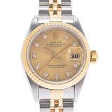 ROLEX Rolex Datejust 10P Diamond 69173G Ladies YG/SS Watch Automatic Champagne Dial A Rank used Ginzo