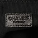 香奈儿香奈儿野生针迹黑色银色支架女士小腿手提包B等级用ginzo