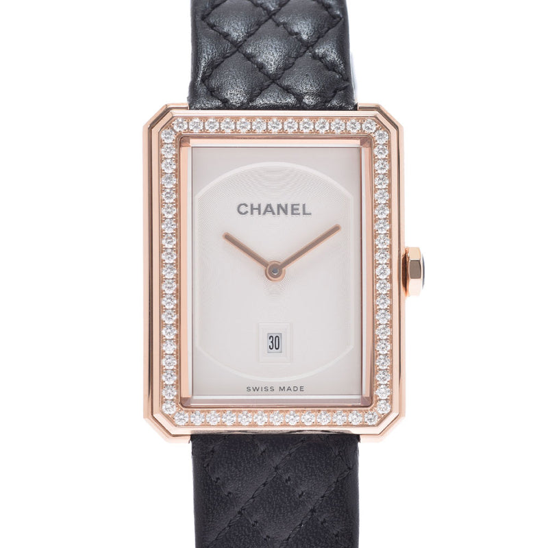 CHANEL シャネル ボーイフレンド ミディアムモデル H6591 レディース ベージュゴールド/革 腕時計 クオーツ 白文字盤 Aランク 中古 銀蔵