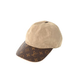 LOUIS VUITTON Cap My Essensel Upaige/Brown Size M M76504 Men's Silk polyester Cap A Rank used Ginzo