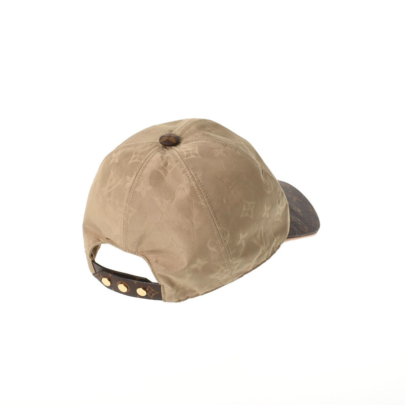 LOUIS VUITTON Cap My Essensel Upaige/Brown Size M M76504 Men's Silk polyester Cap A Rank used Ginzo