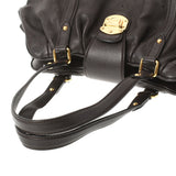 LOUIS VUITTON Louis Vuitton Monogram Mahina Luna PM Chocolat M97052 Ladies Handbag AB Rank Used Ginzo