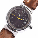 LOUIS VUITTON Louis Vuitton Tambour Q1211 Ladies SS/Leather Watch Quartz Brown Dial A Rank used Ginzo