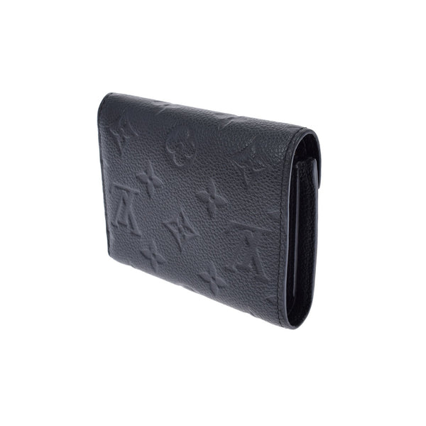 LOUIS VUITTON Louis Vuitton Monogram Amplant Portofoyille Victorine Noir M64060 Unisex Leather tri -fold wallet B rank used Ginzo