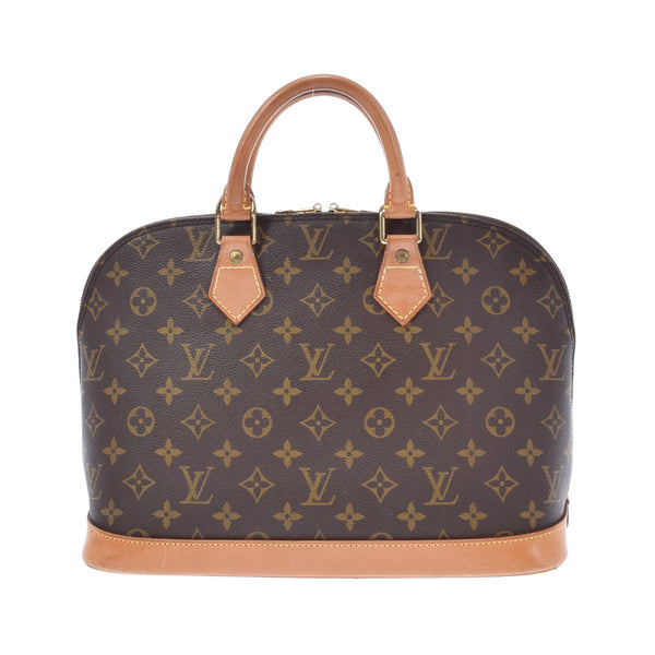 LOUIS VUITTON Louis Vuitton Monogram Alma 2WAY Old Brown M51130 Ladies Monogram Canvas Handbag B Rank used Ginzo