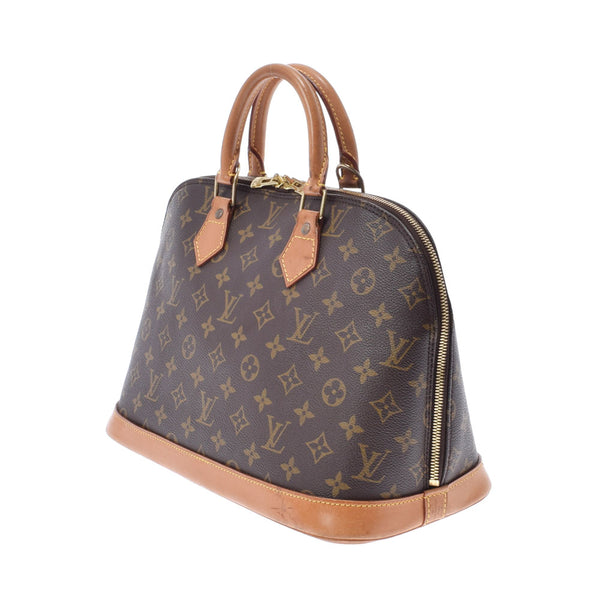 LOUIS VUITTON Louis Vuitton Monogram Alma 2WAY Old Brown M51130 Ladies Monogram Canvas Handbag B Rank used Ginzo