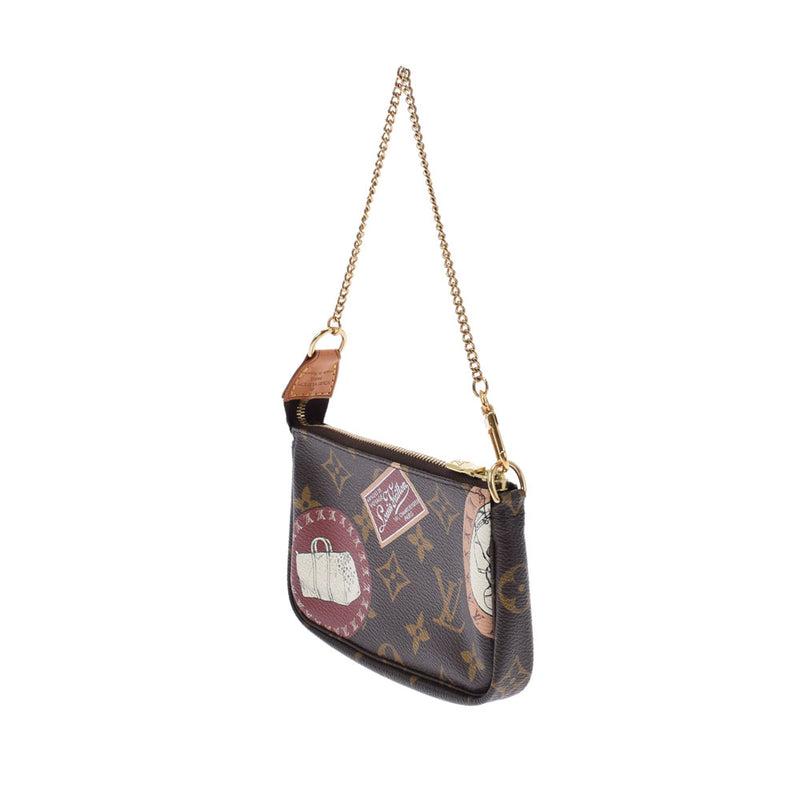 LOUIS VUITTON Louis Vuitton Monogram Mini Pip Shet AccessWall Brown M95804 Ladies Monogram Canvas Accessory Pouch AB Rank Used Ginzo