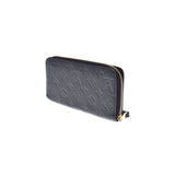 路易威顿路易·维顿（Louis Vuitton）路易·威登（Louis Vuitton）会标Zippy Wallet Noir（黑色）M61864男女通用皮革长钱包AB级使用Ginzo