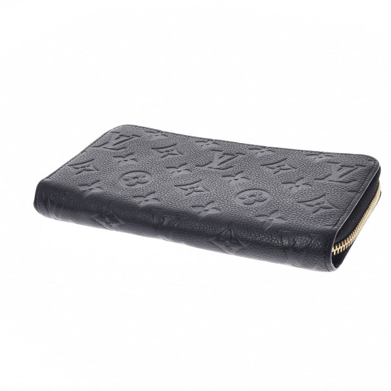 LOUIS VUITTON Louis Vuitton Monogram Amplant Zippy Wallet Noir (Black) M61864 Unisex Leather Long Wallet AB Rank Used Ginzo