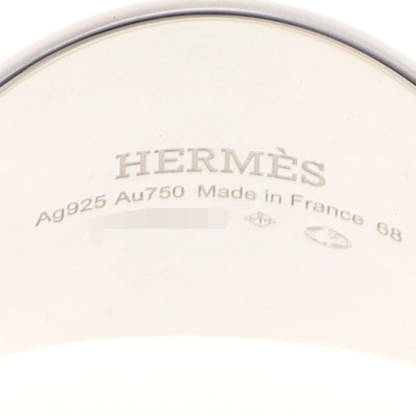 HERMES HERMES HERACLES RING＃68 Silver Ladies K18PG/WG环/戒指