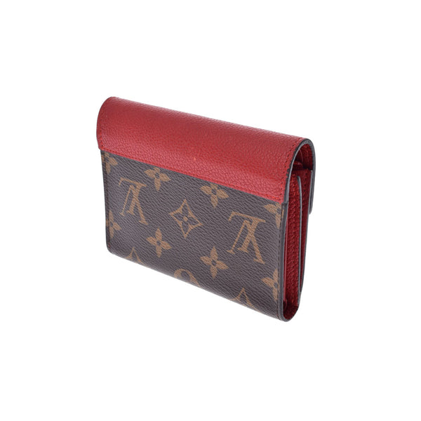 LOUIS VUITTON Louis Vuitton Monogram Portofoille Portas Compact Three (Red) M67478 Ladies Monogram Canvas Leather Triple Wallet AB Rank Used Ginzo